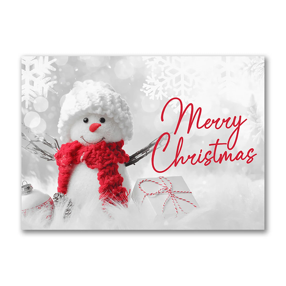 Snowy Greeting Economy Holiday Card 1