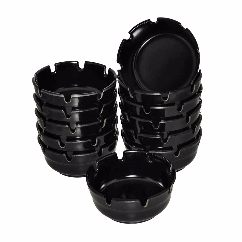 Black Round Budget Phenolic Ashtray