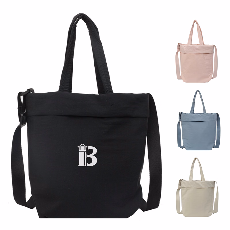 Lightweight Nylon Crossbody Tote Bag