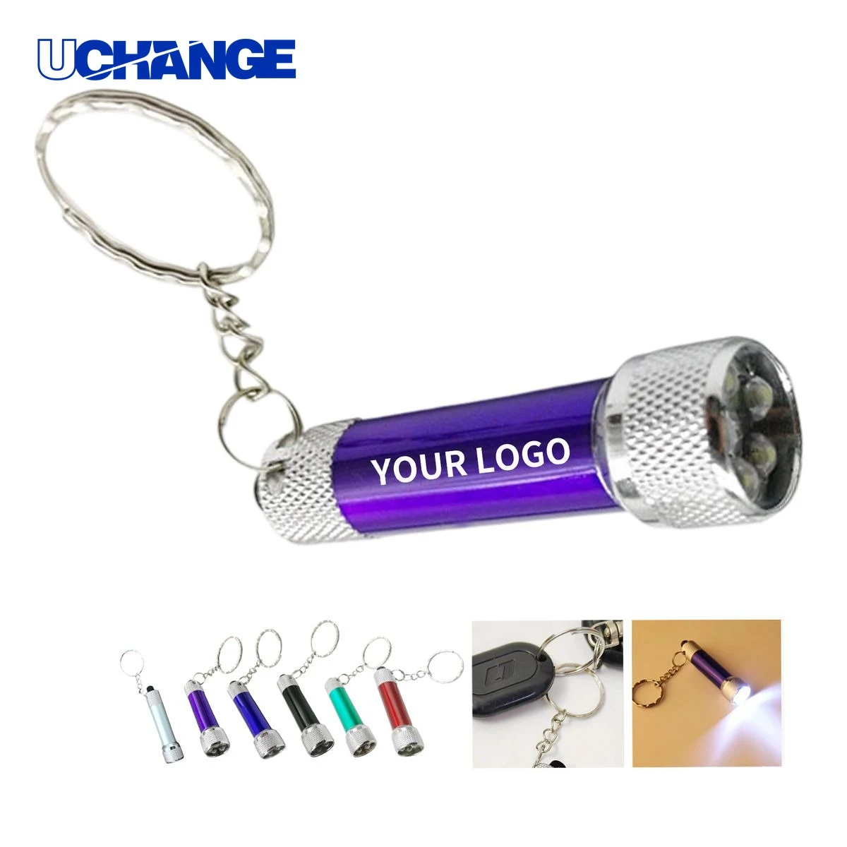 Aluminum Mini LED Flashlight Tool with Swivel Chain 1