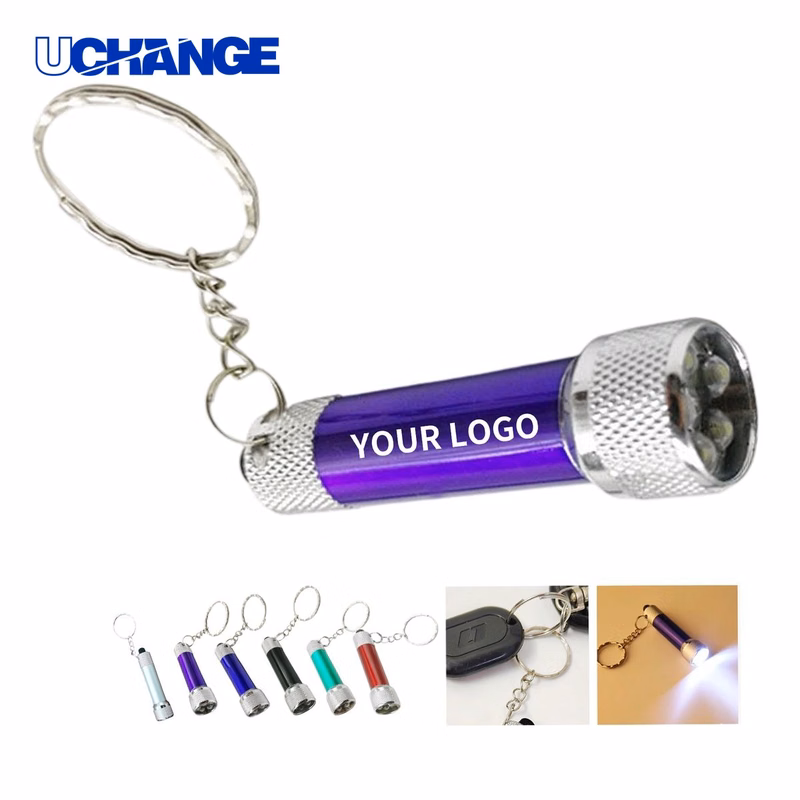 Aluminum Mini LED Flashlight Tool with Swivel Chain