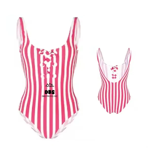 Chic Bikini Swimsuit with Stripes - Make a Splash in Style 1