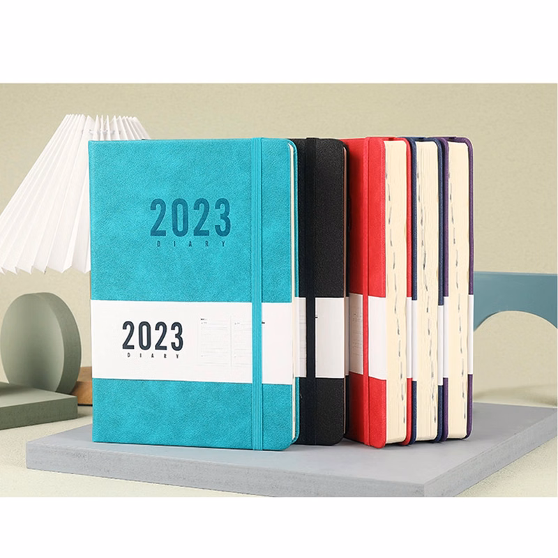 PU Leather Cover Daily Dairy With 2023 Calendar