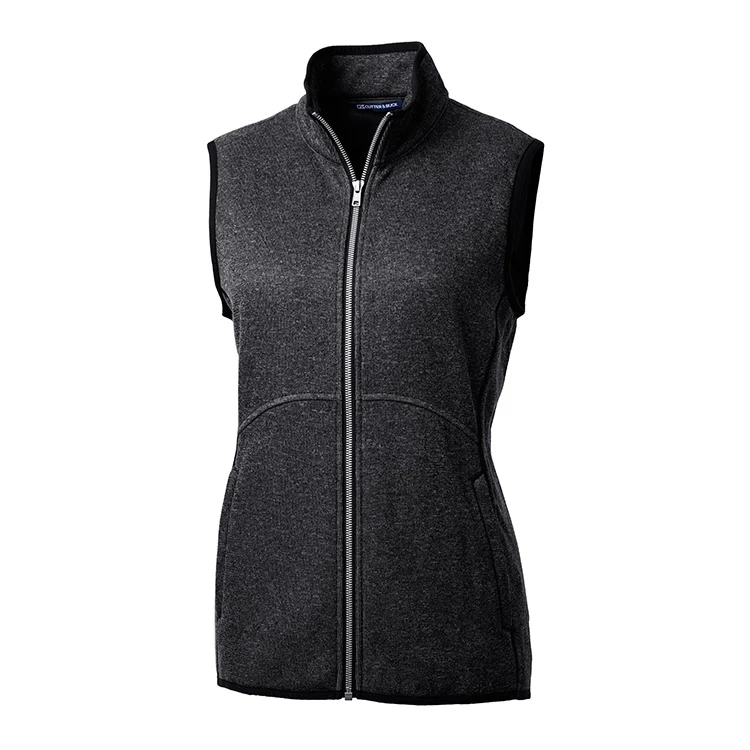 Cutter & Buck Ladies Mainsail Sweater-Knit Full Zip Vest 1