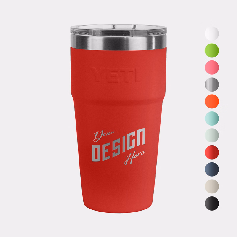 20 Oz YETI® Rambler Stainless Steel Insulated Stackable Cup w/ Lid