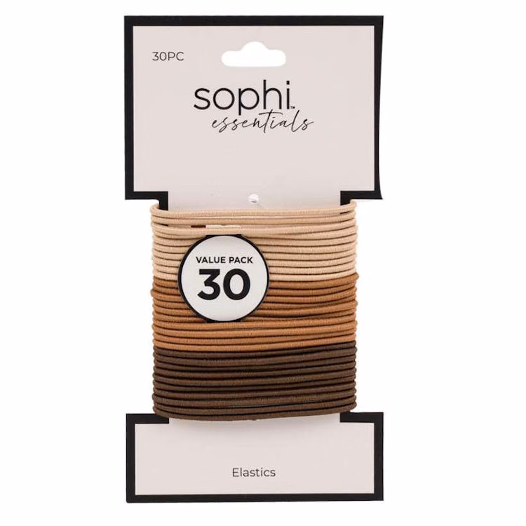 Sophi Essentials Elastic Hair Ties - 30pk