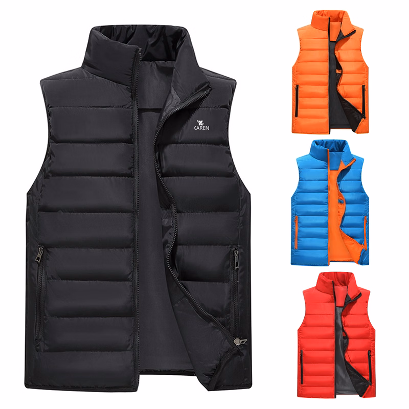 Casual Lightweight sleeveless Cotton Vest Without Hood