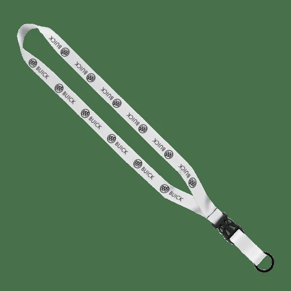 3/4" Multi-Color Polyester Lanyard with Slide Buckle Release & Split-Ring 1