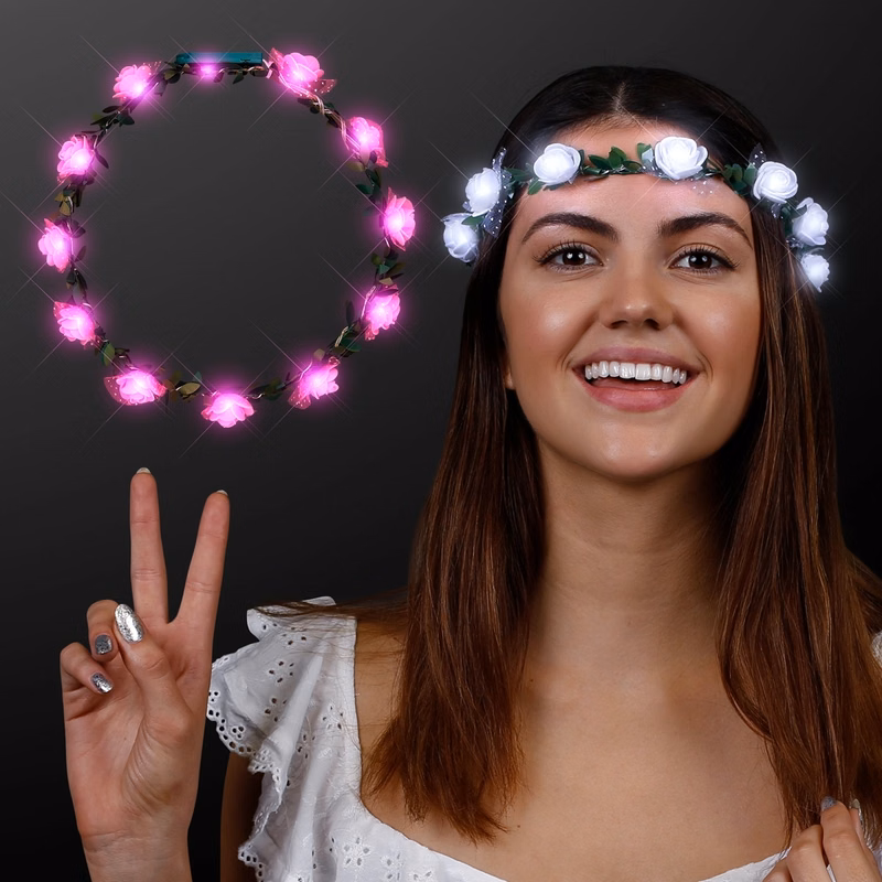 Rosebud LED Flower Headband