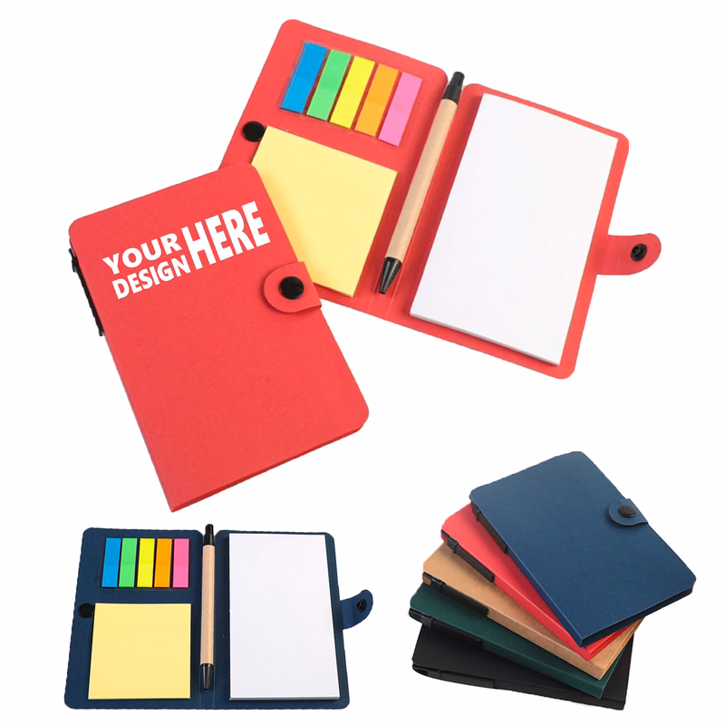Portable Button Type Memo Pad Combo