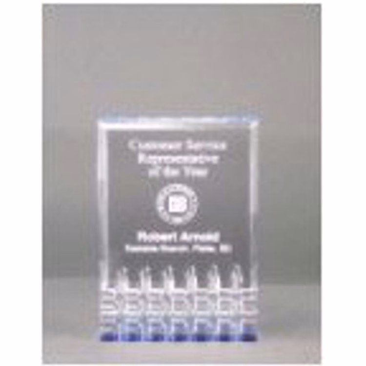 3.5" x 5" Blue Mirage Acrylic Award