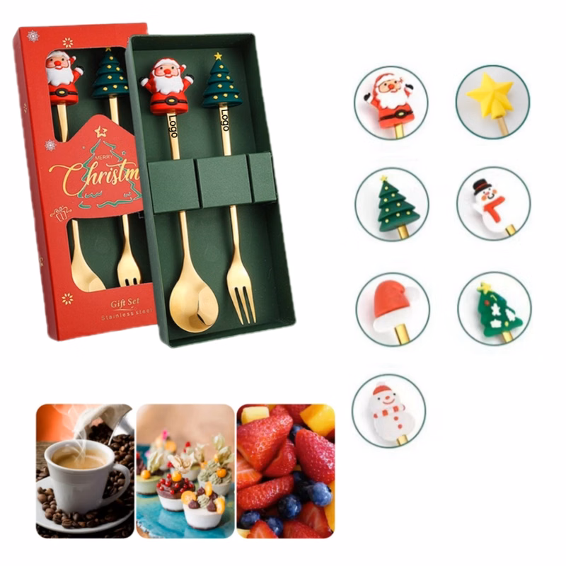 Christmas Dessert Spoon & Fork (2 pcs)