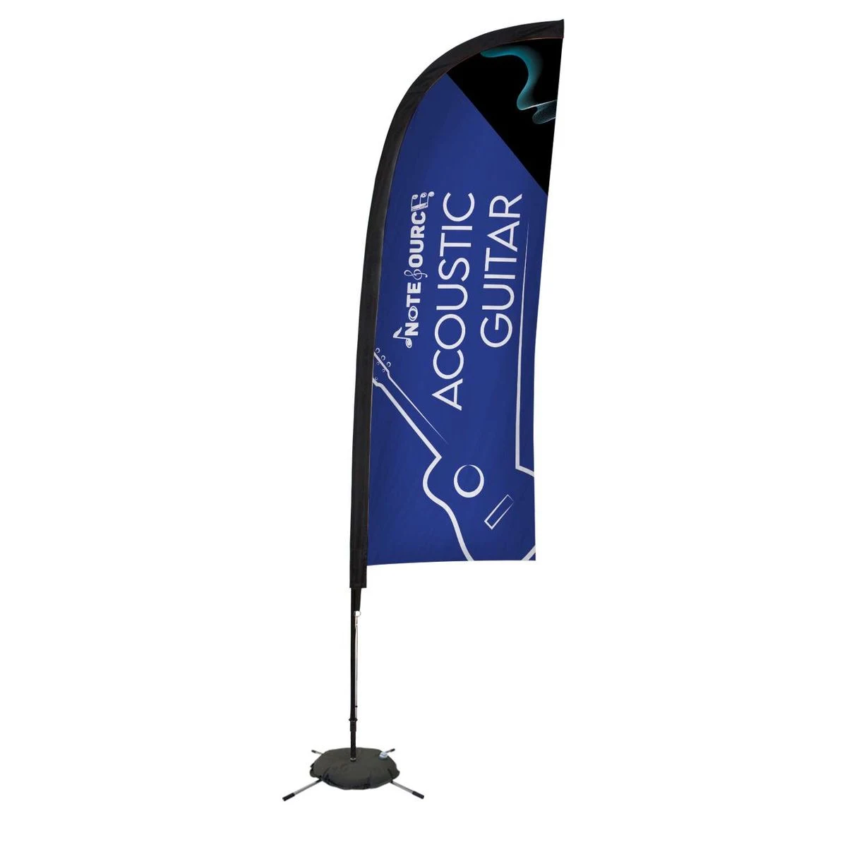 9' Elite Blade Nylon Sail Sign Kit (Single-Sided with Scissor Base) 1
