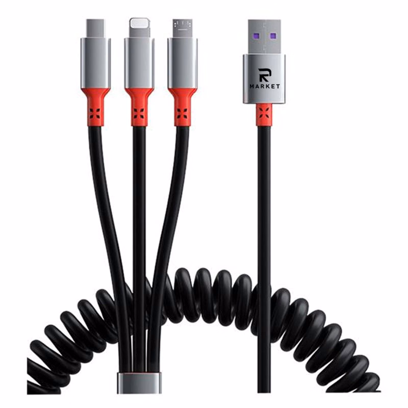 3 in 1 Retractable Charging Cord Multi USB Cable