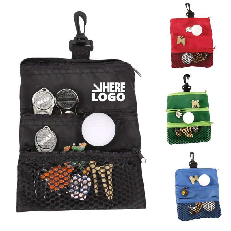 MOQ 100 Golf Ball Bag With Clip