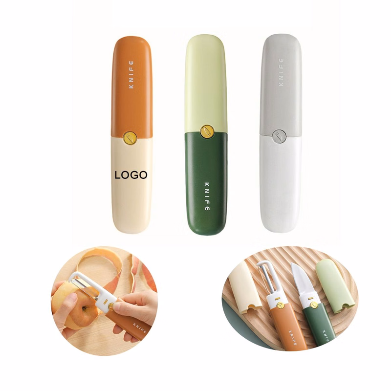 2 In 1 Portable Retractable Paring Knife & Vegetable Peeler