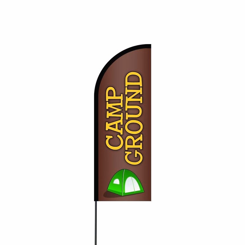 Campground Flag Kit Hardware 11' Feet Feather Flag Sign Outdoor Banner
