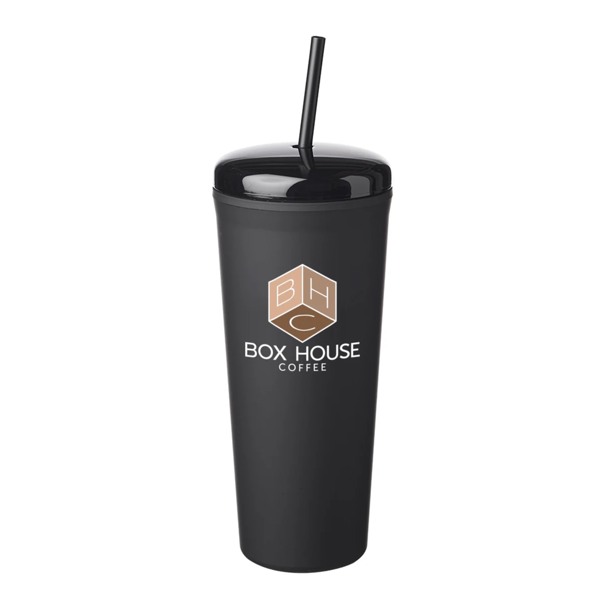 25 oz. Dome Rubberized Plastic Travel Mug (Full Color Imprint) 1