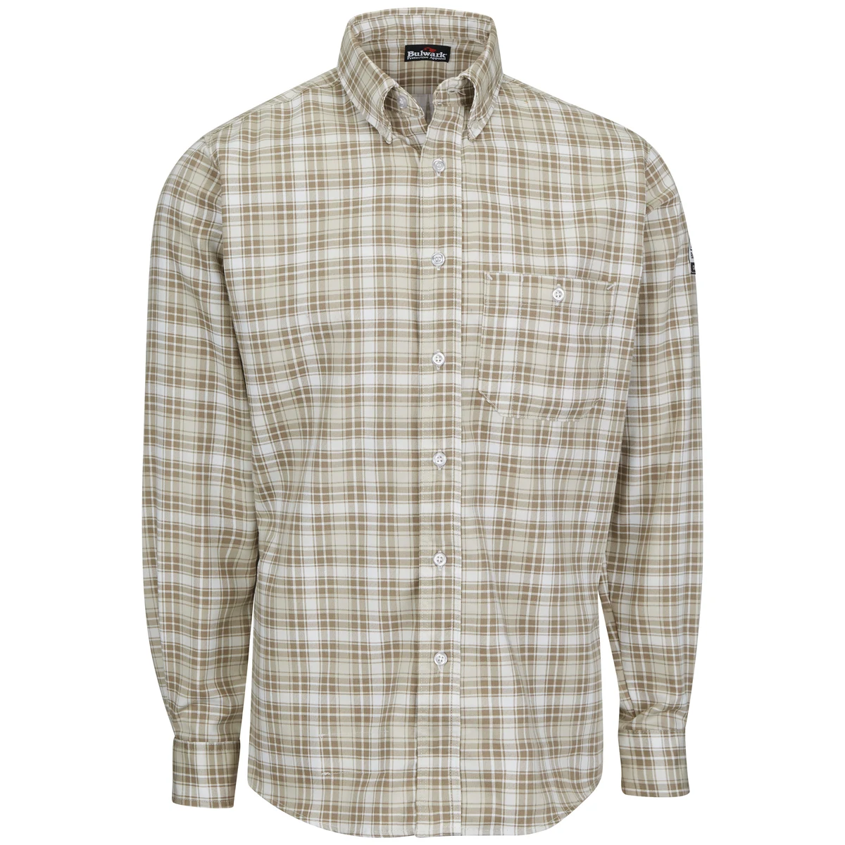 Bulwark® Men's Long Sleeve Plaid Dress Shirt 1