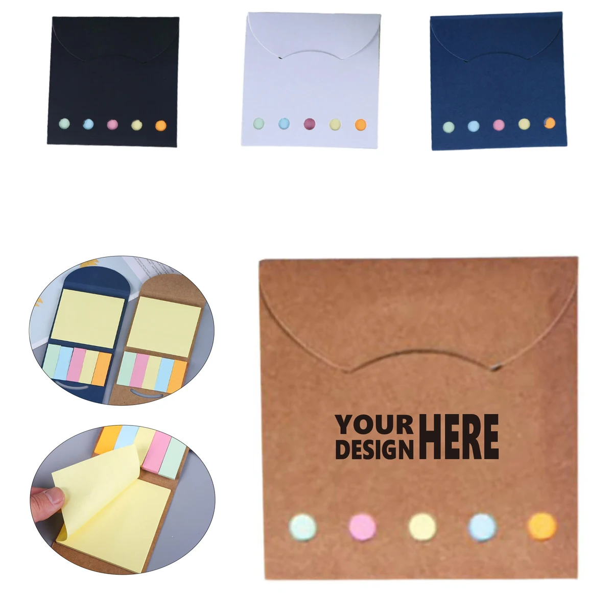 Kraft-Wrapped Colorful Note Pads 1