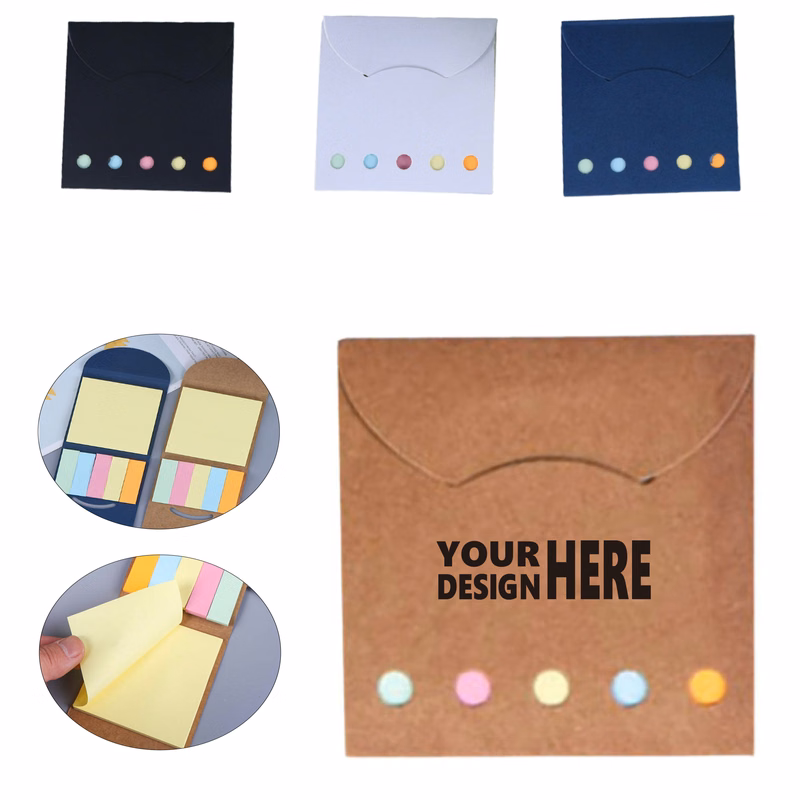 Kraft-Wrapped Colorful Note Pads