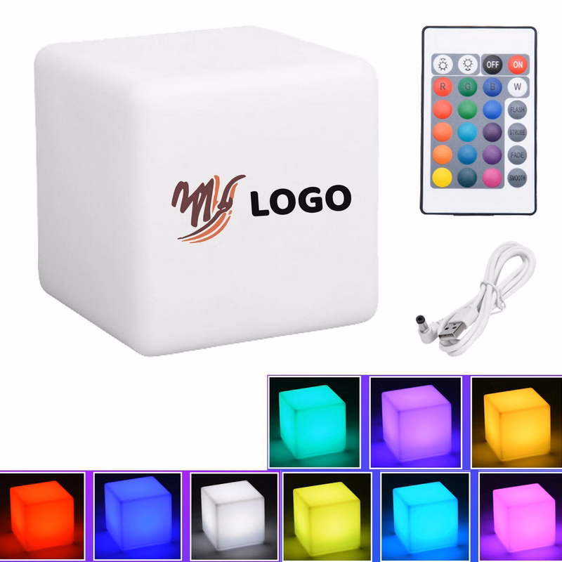 Square 16 Colors Rechargeable Led Light