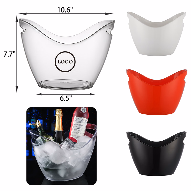 Versatile 4L Plastic Beer Ice Bucket