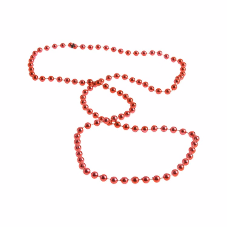 Metallic Bead Necklaces - Red