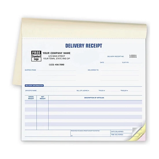 Delivery Receipts, Booked 1