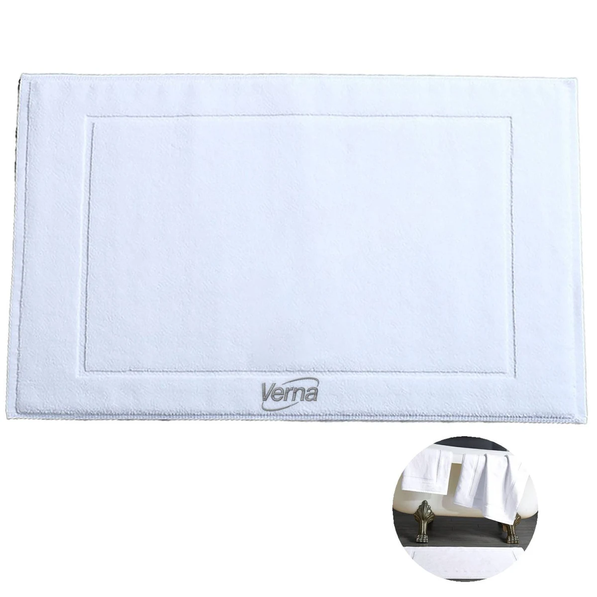Non-Slip Cotton Bathroom Floor Mat 1