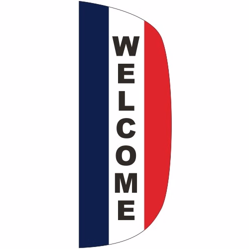 "WELCOME" 3' x 8' Message Flutter Flag