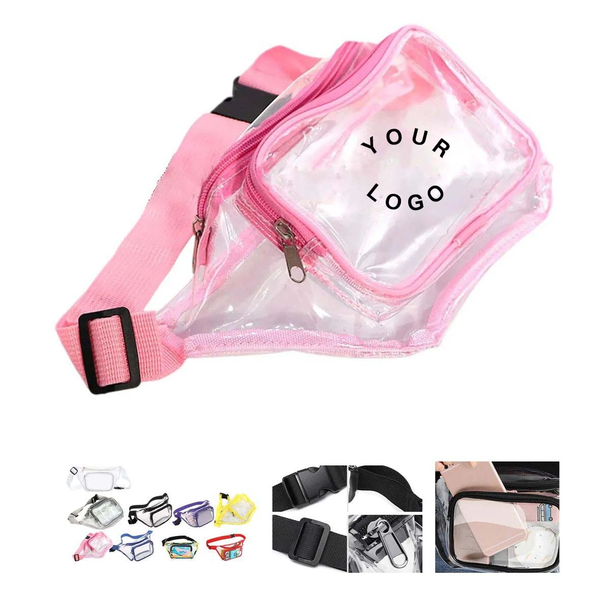 Clear PVC Waist Bag with Spacious Compartments 1