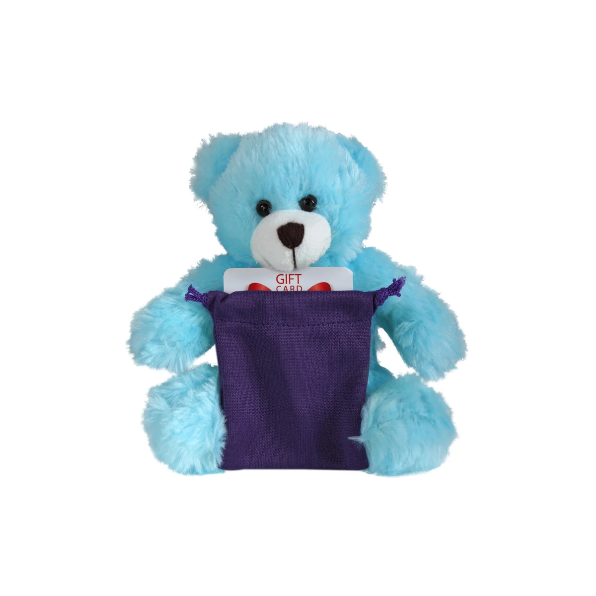 soft plush Blue Bear with gift card sack 1