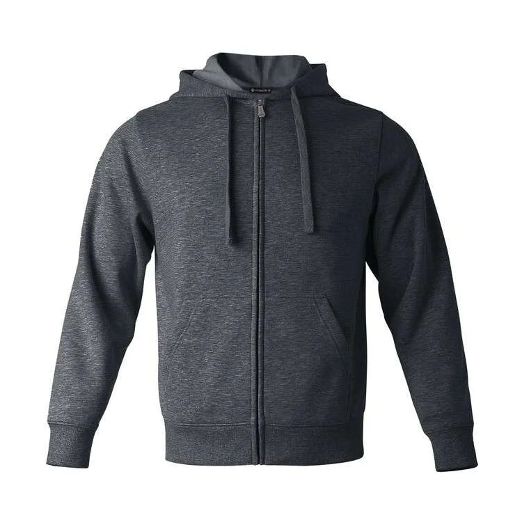 Fleece Full Zip Hoodies - Size 2XL Dk Gray, custom hoodie or sweatshirt with logo imprint 1