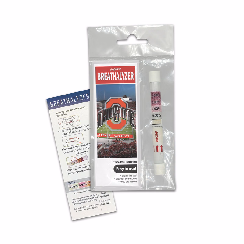 Single-Use Breathalyzer with Custom Printed Insert