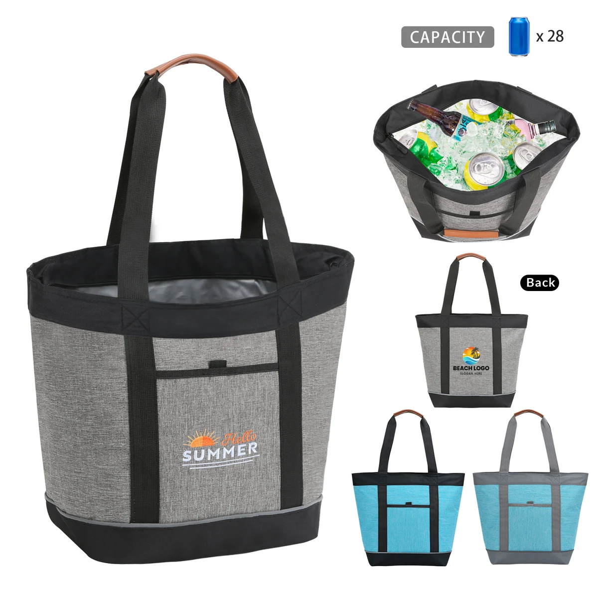 28 Can Insulated Soft Cooler Beach Tote 1