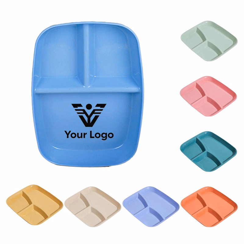 Eco-Friendly Divided Wheat Straw Lunch Plate