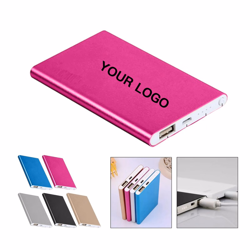 Slim Power Bank with Micro USB and USB Ports