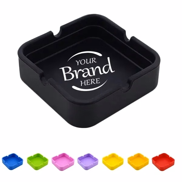 Custom Flexible Silicone Ashtray with Dishwasher-Safe Convenience — Office & Event Use