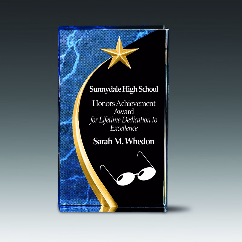 Carved Star Award (4"x7"x1")