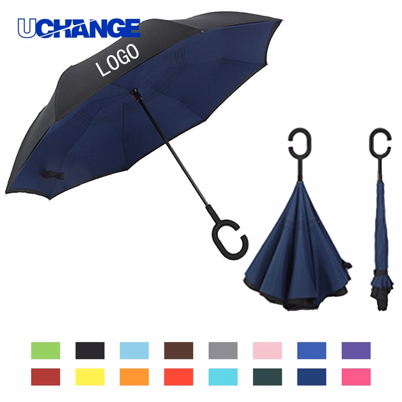 Car Standing Long Handle Reverse Umbrella