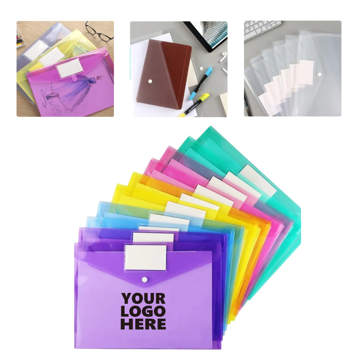 MOQ50 Colorful Snap Button Document Folder for Filing 1