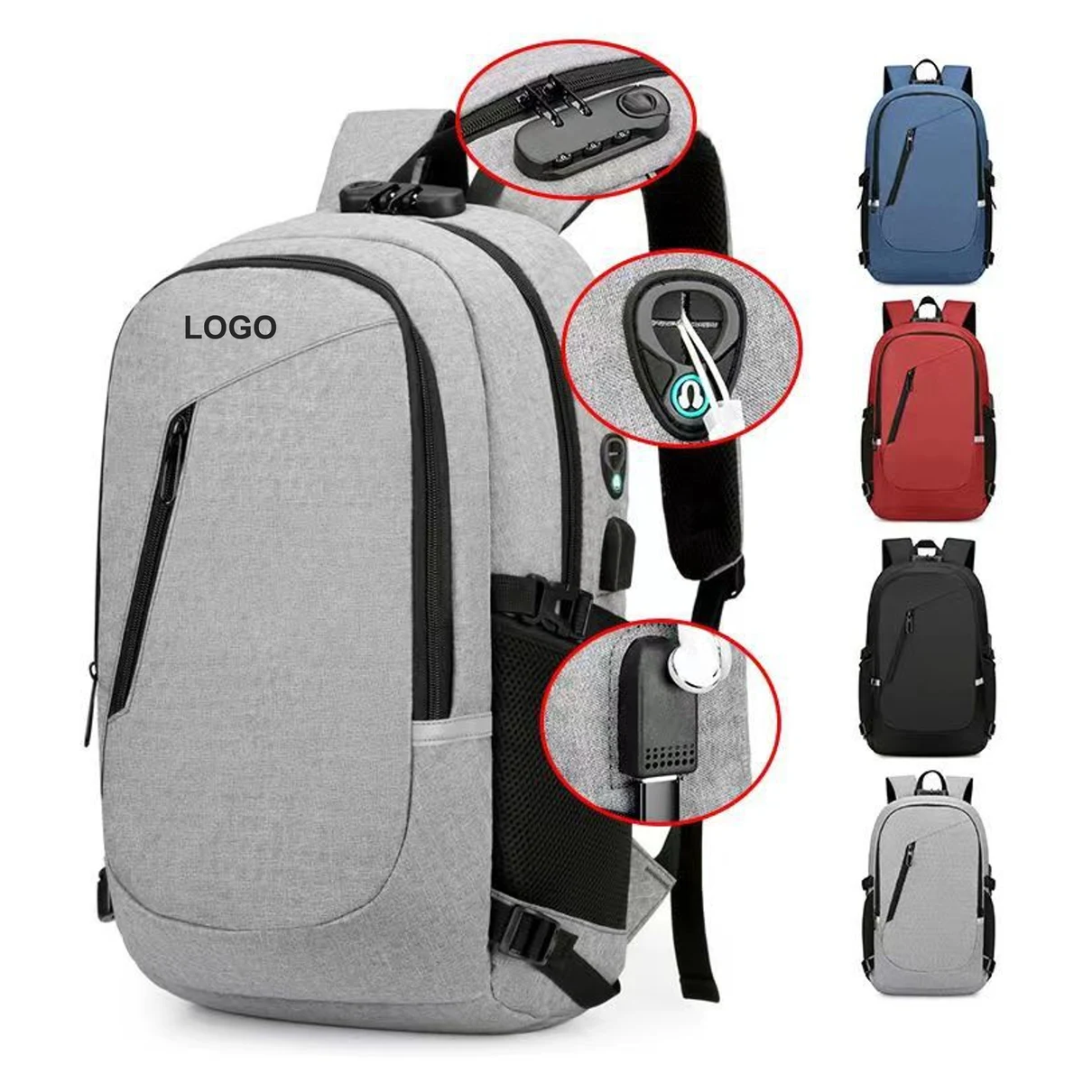 Laptop Backpack with USB Charging Port (direct import) 1