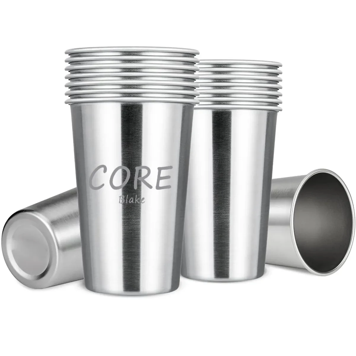 12oz Stainless Steel Cups Pint Tumblers 1