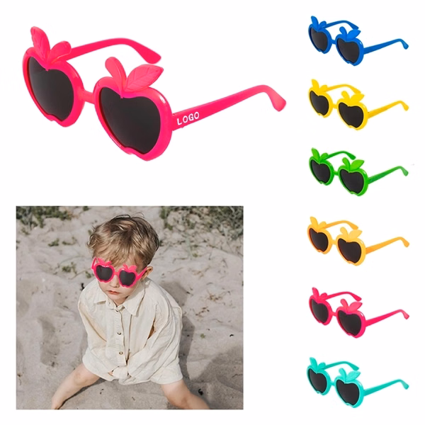 Custom Apple Shaped Polycarbonate Sunglasses — Five-Color Fun Event Eyewear