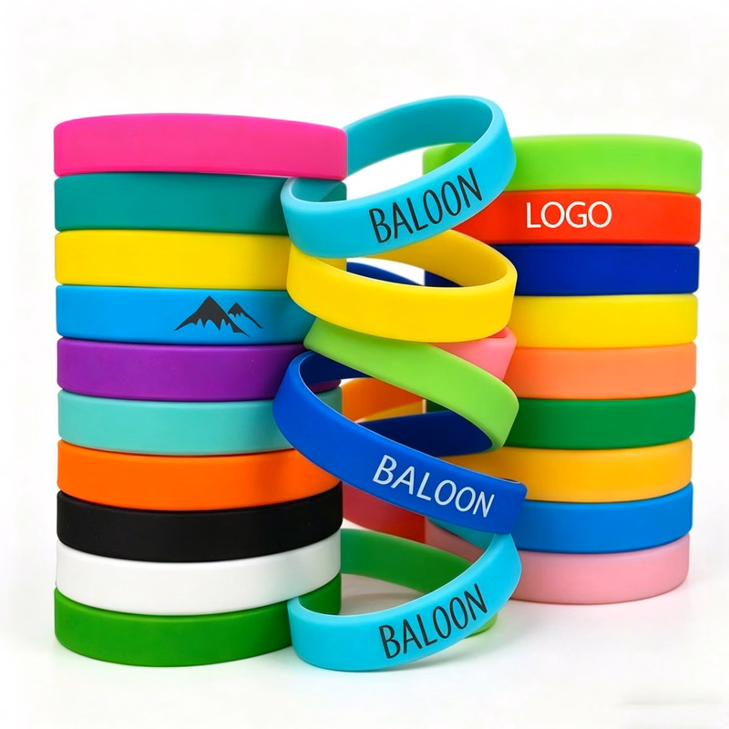 Color Injected Rubber Wristband