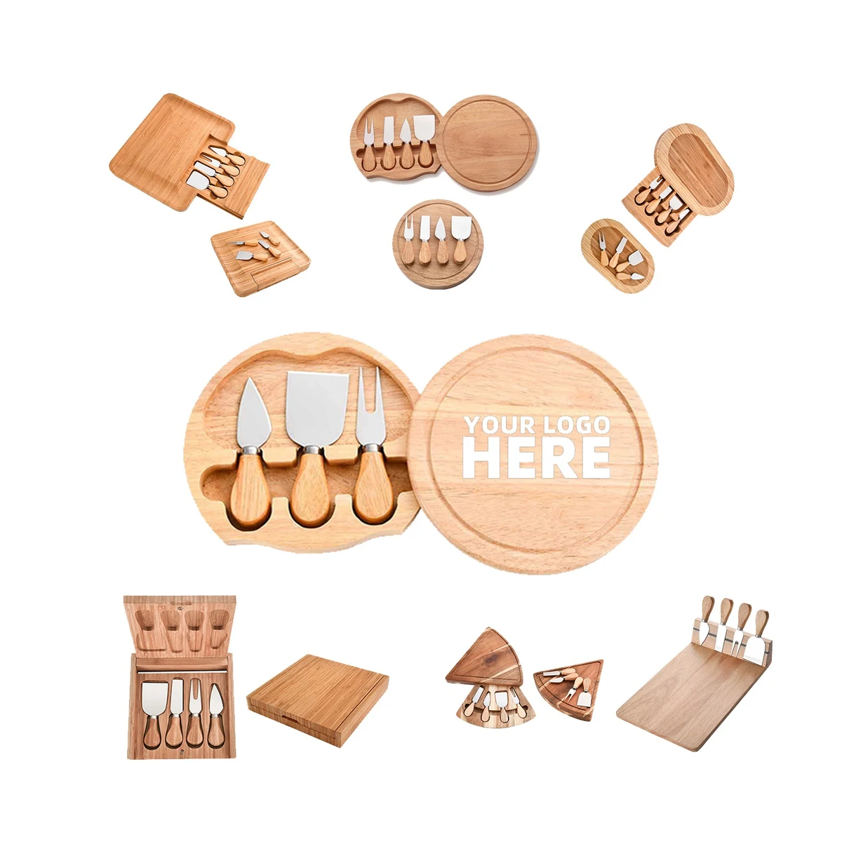 Round Cheese Board & Knife Set 1