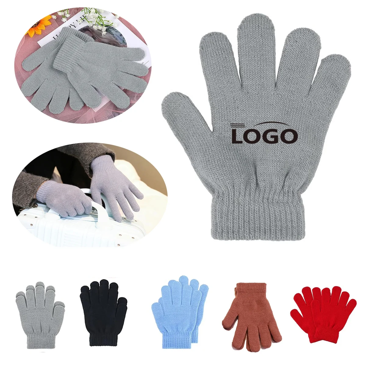 Children's Stretchy Warm Knit Gloves 1