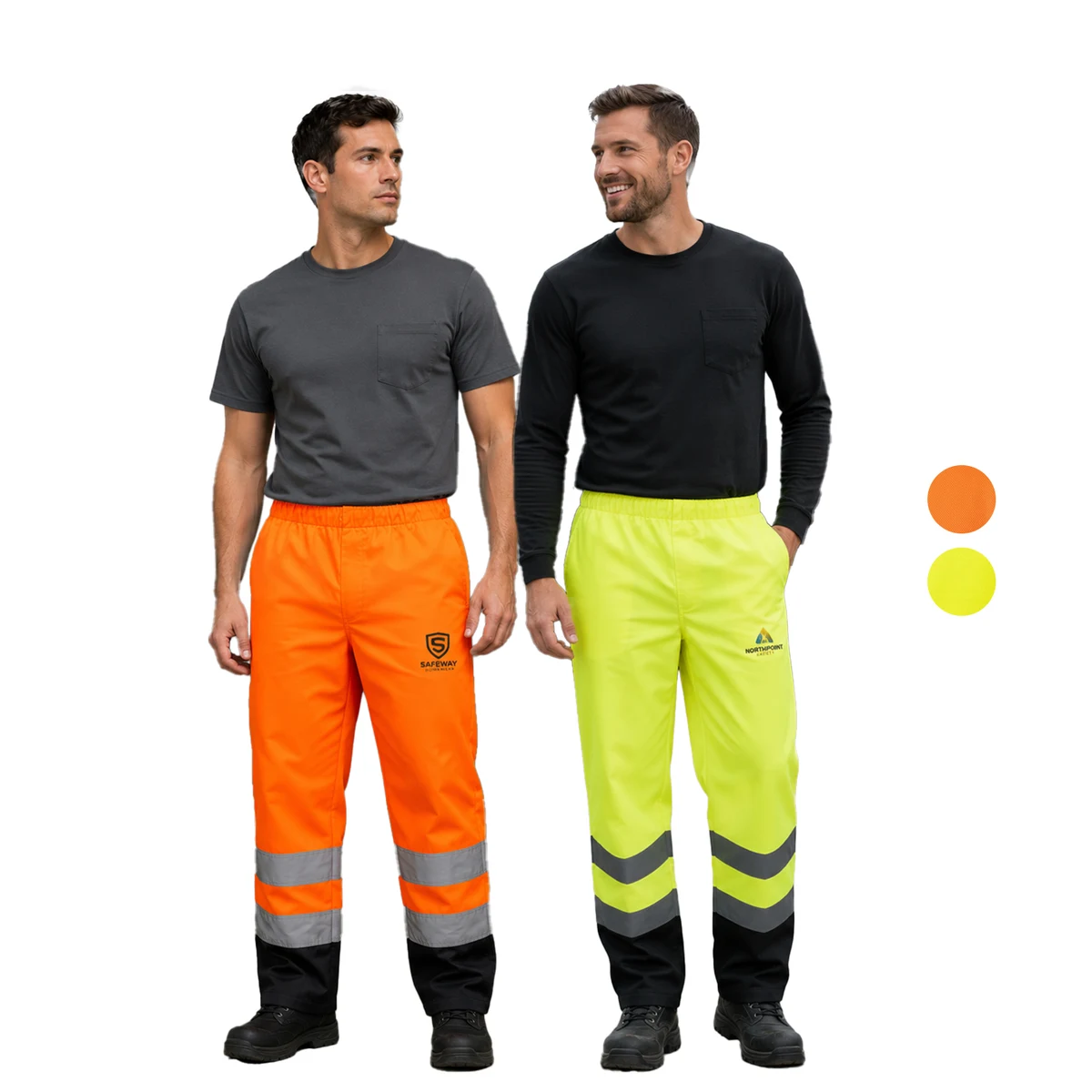 Class E Reflective Tape Color Block Over Trousers Waterproof Safety Pants 1