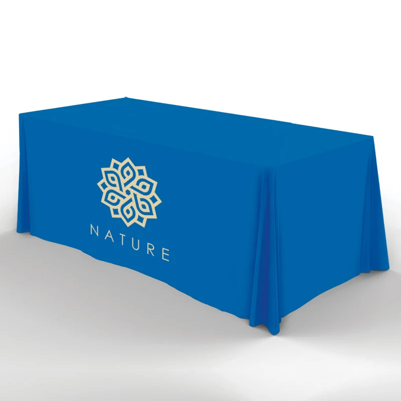 8' Flat, 3 Sided Screen Print Value Quantity Table Cover 1